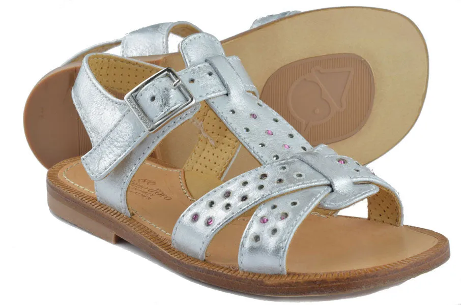 Zecchino d'Oro Girls Silver Sandal